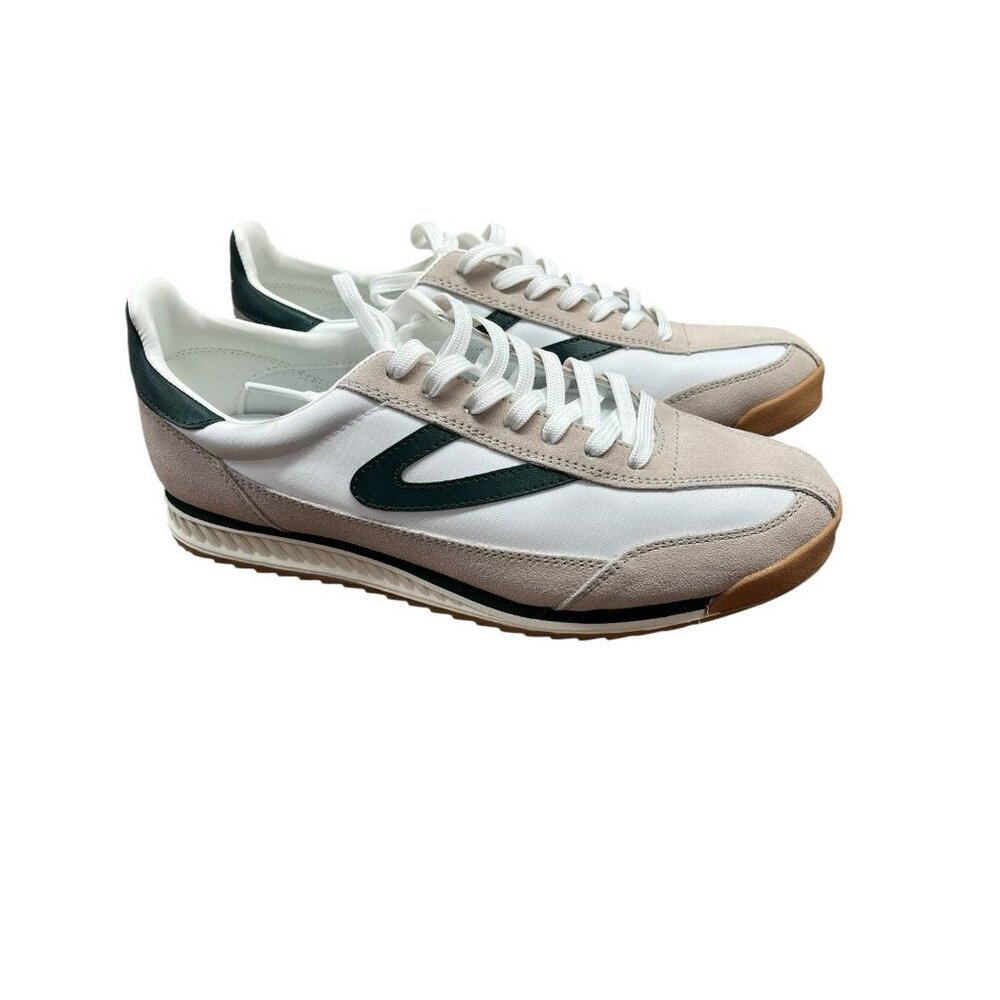 NEW Tretorn Rawlins Retro Casual White/Green Seaweed Sneaker Women's 9M
